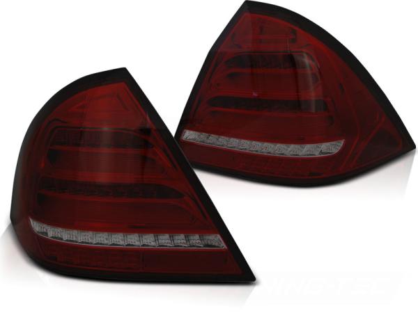 Voll LED Lightbar Rückleuchten für Mercedes C-Klasse W203 Limo  00-04 Rot/Smoke